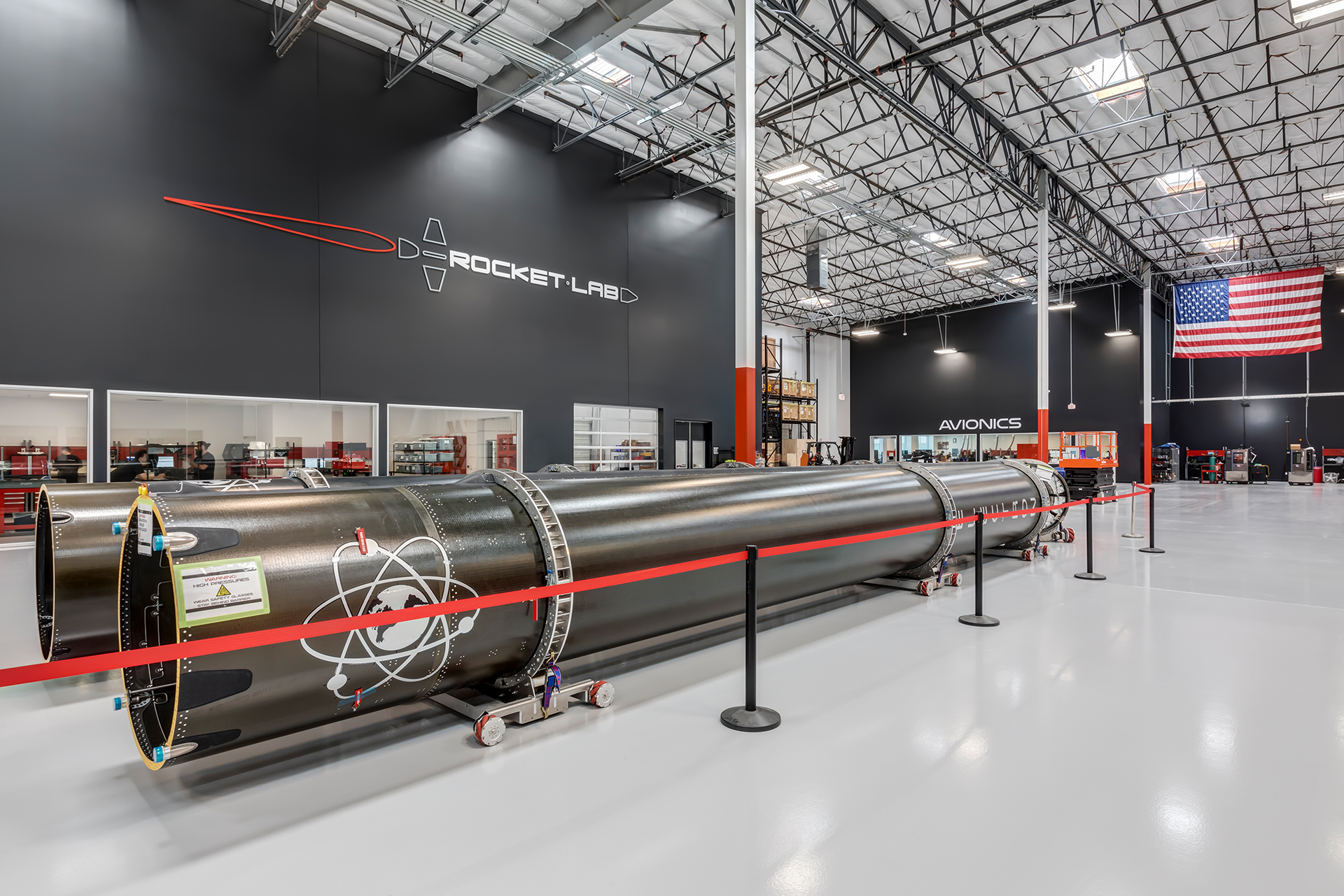Image shows Rocket Lab manufacturing