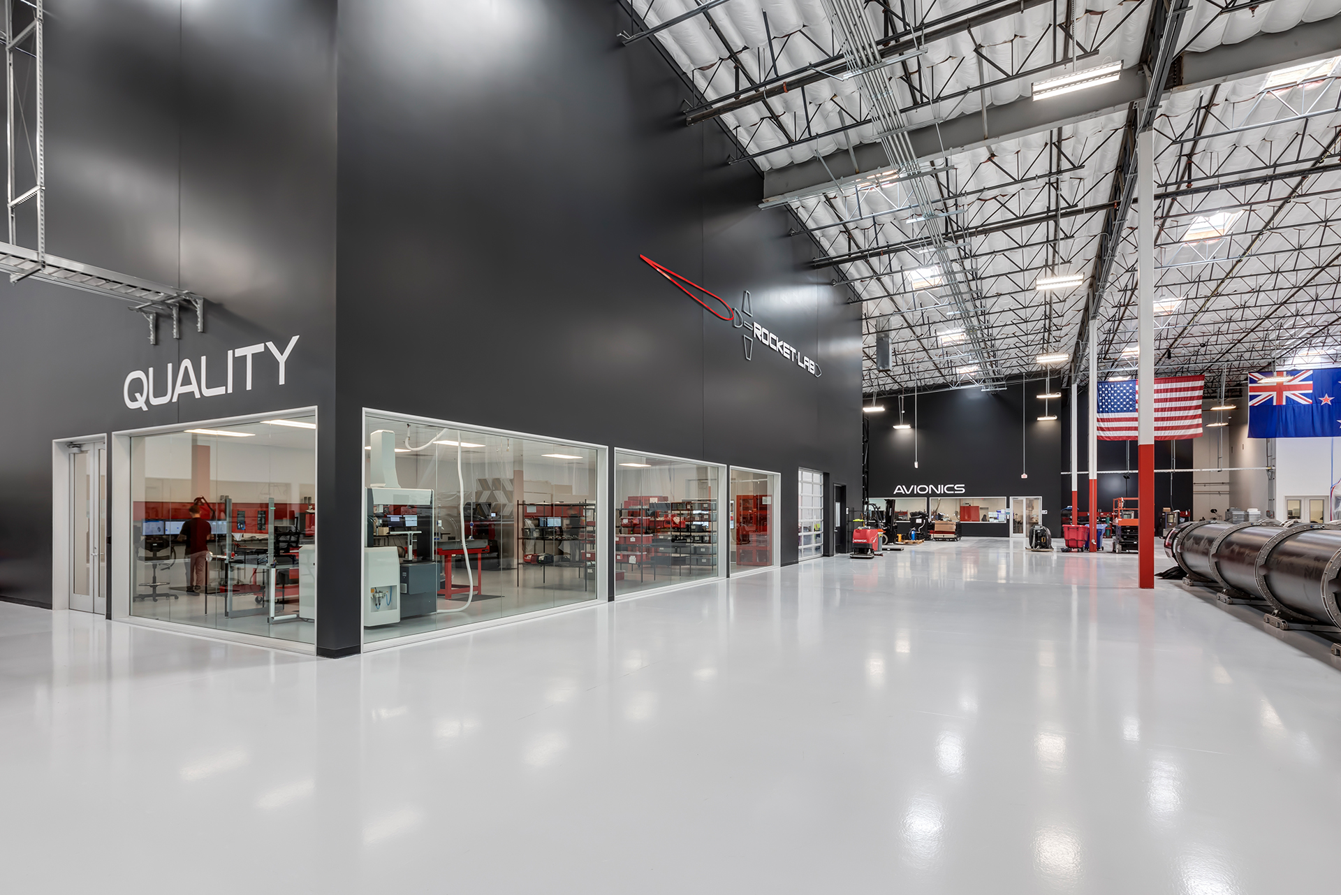 Image shows Rocket Lab manufacturing facility