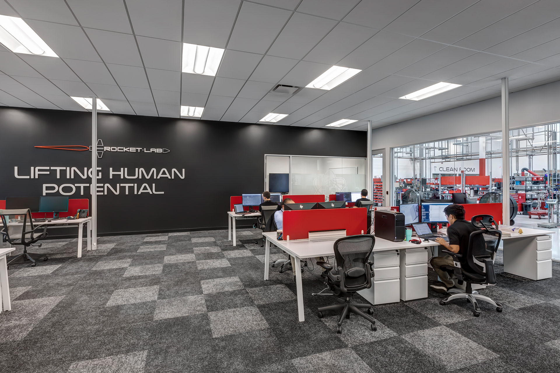 Image shows Rocket Lab office space