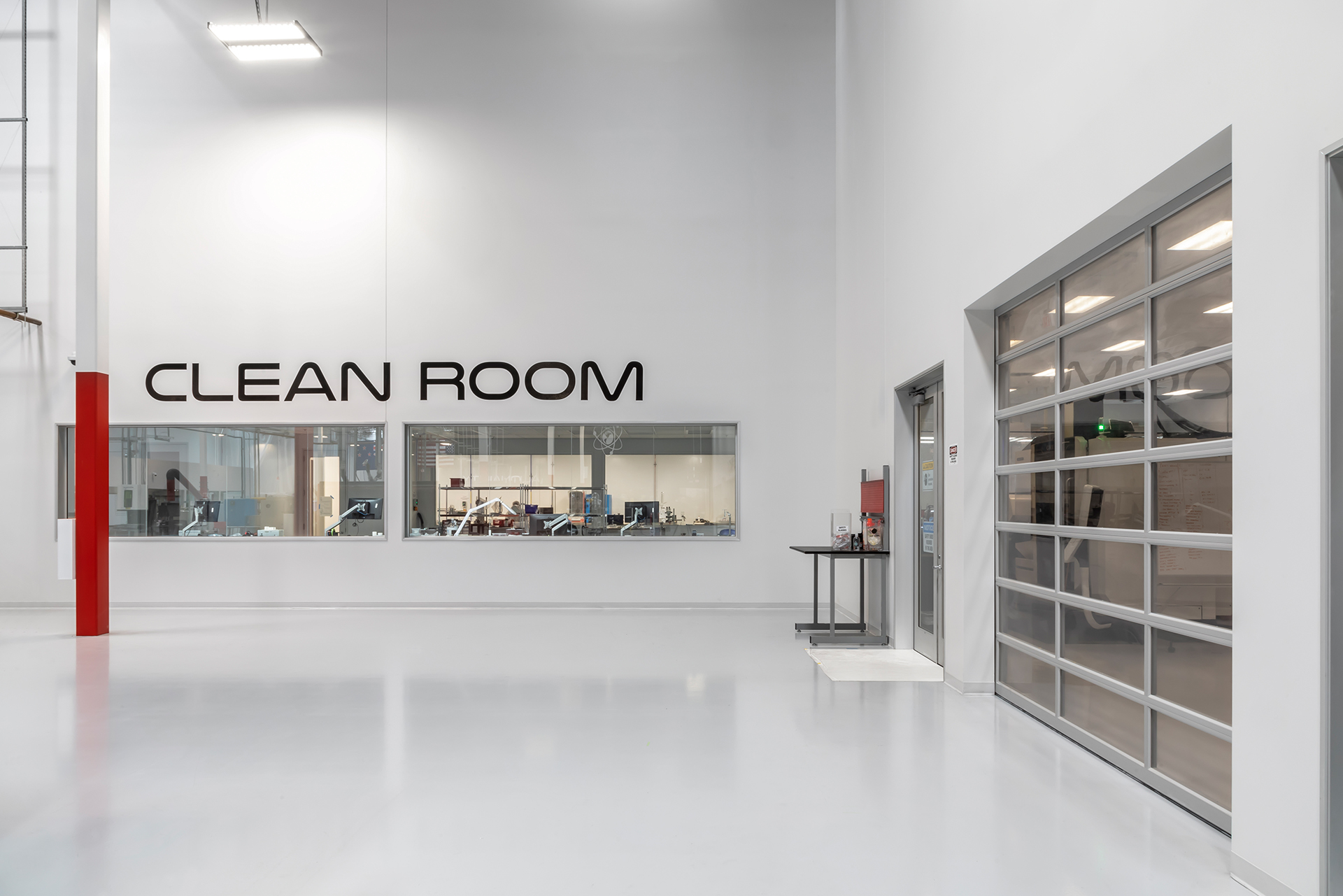 Image shows Rocket Lab clean room