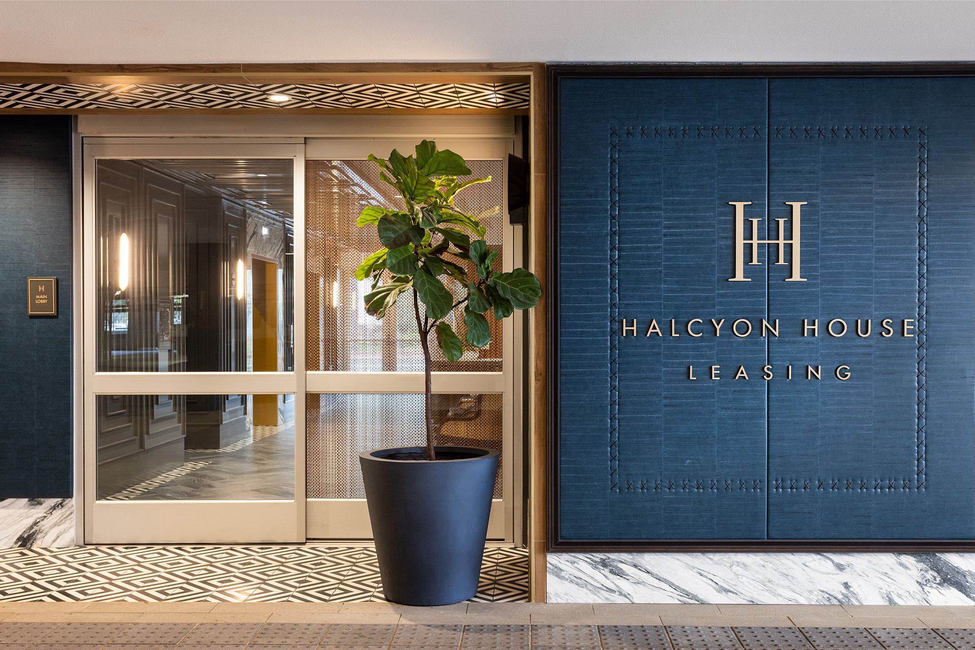 Halcyon House leasing entry. Costa Mesa, CA