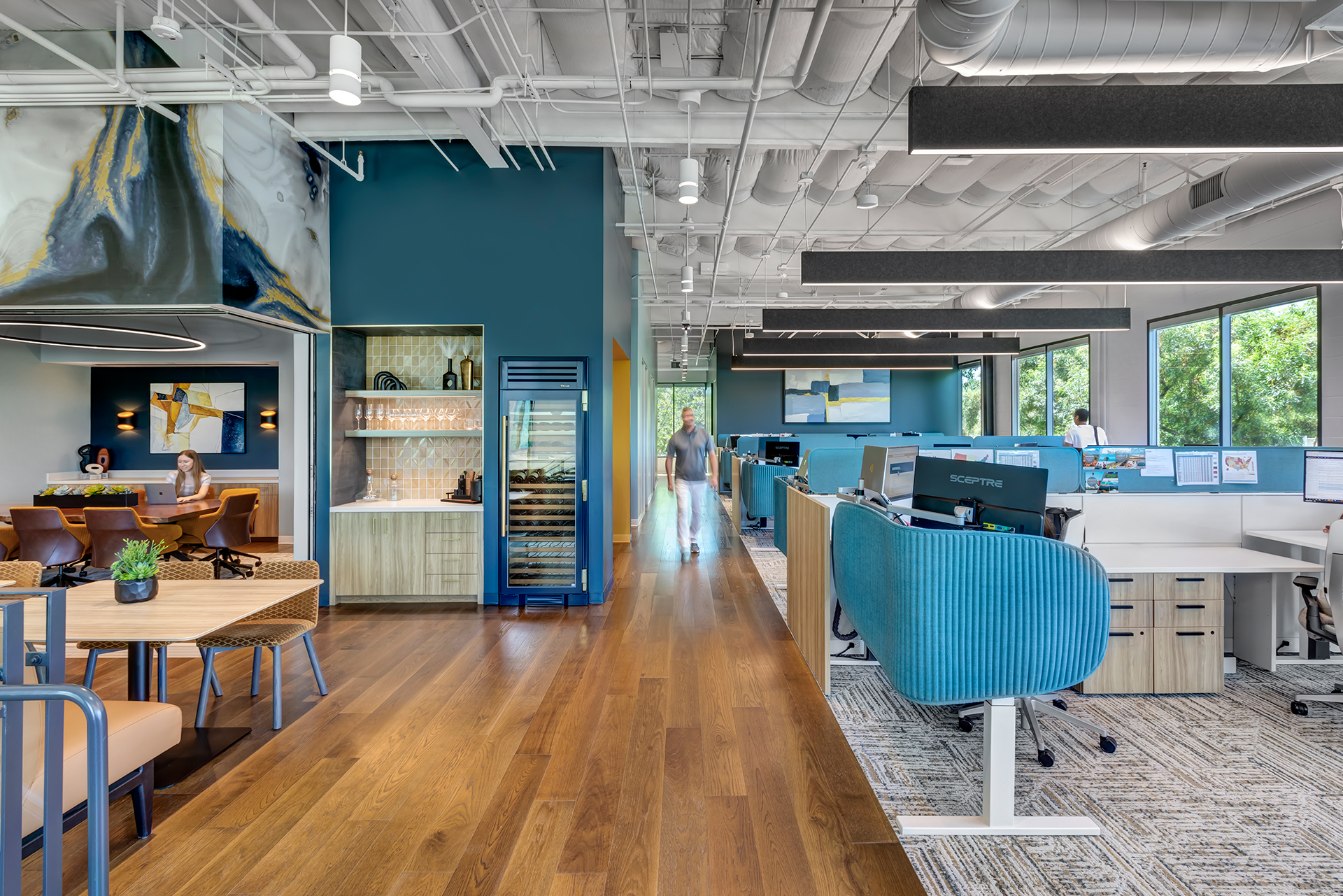 Pacific Companies open office workspace. Irvine, CA